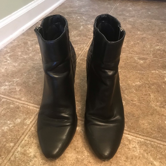 Black quilted zipper booties - Picture 3 of 8